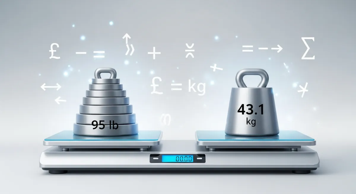 95 Pounds en Kilos - Conversion Rapide