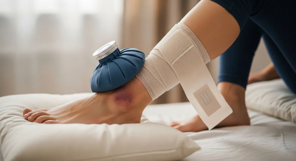 Douleur de cheville après torsion : traitement