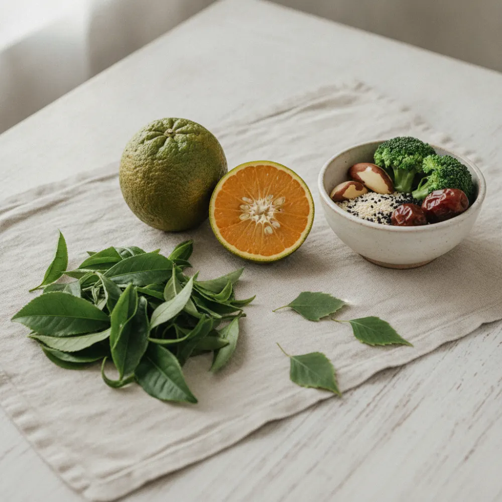 Composition de Glucovin : thé vert, orange amère et plantes pour l'équilibre de la glycémie